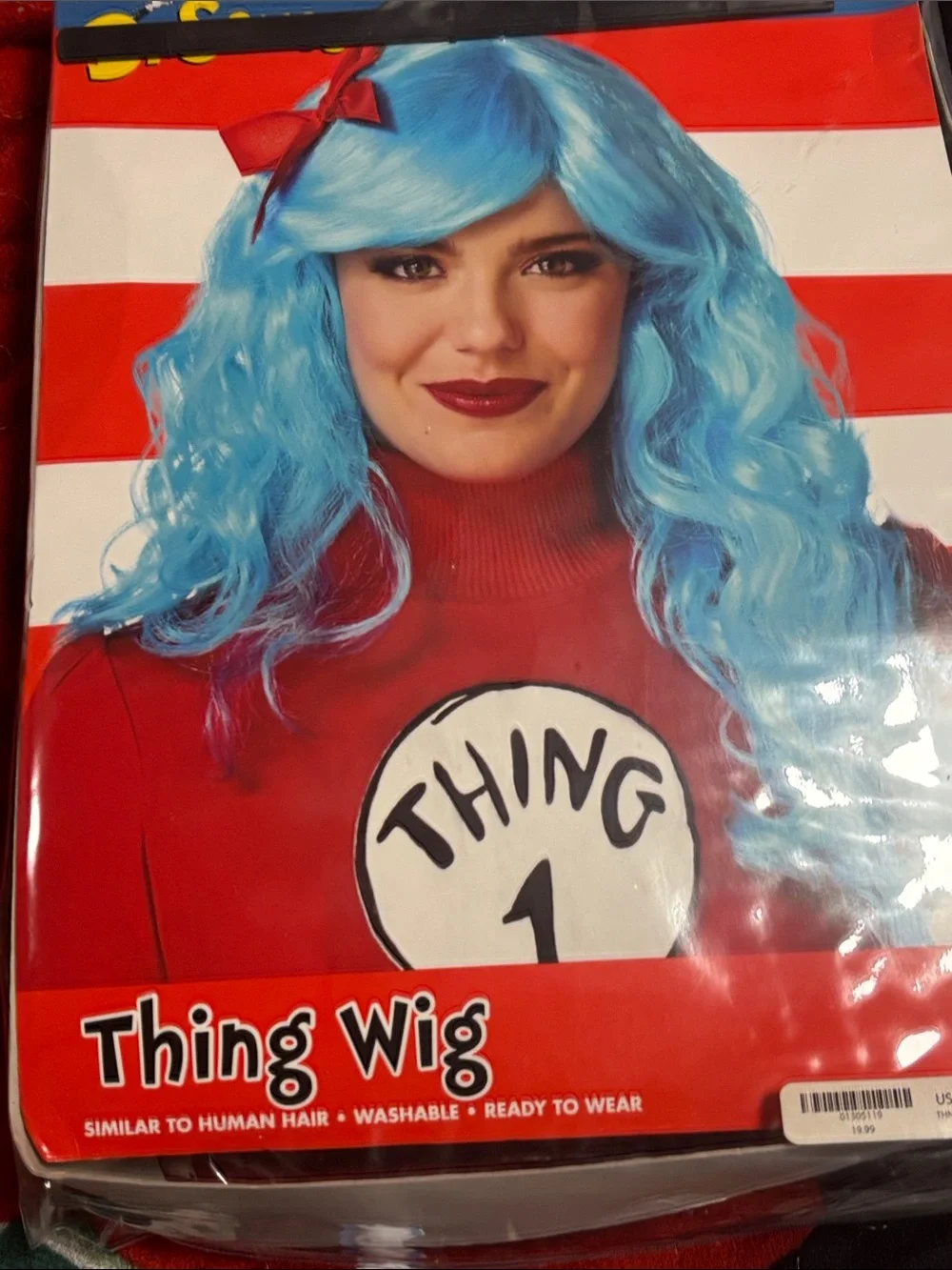 Dr. Seuss Light Blue Thing Wig for Kids